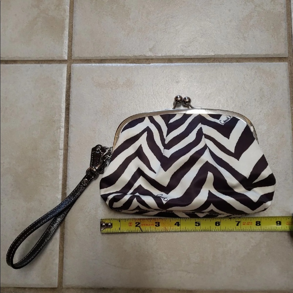 Zebra print clutch or wristlet